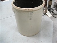 15 gal crock rings solid has inside chips