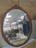oak framed mirror