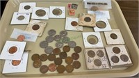 US coin collection, mostly pennies and nickels,