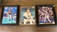 Three sports photos, 9 x 10, including a 1988 New