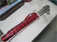 childrens golf clubs in red plaid Suburban