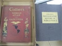 1937 Colliers World Atlas 1946 WWII photo book