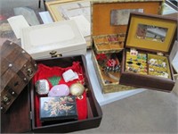 5 jewelry boxes with some costume jewelry