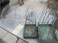 3 nesting wire baskets 2 decorater bird cages