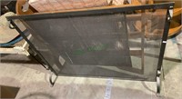 2 Metal mesh fireplace screens, one is a trifold,