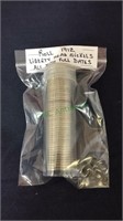 Coins, roll 1912 liberty head nickels, all with