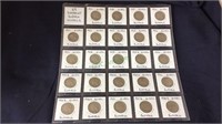 Coins, 24 different buffalo nickels,