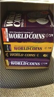 World coin catalogs, four volumes, 1701/1800,