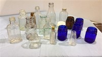 Vintage glass, small bottles, medicine bottles,