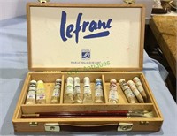 Artist kit, oil paints and brushes, Lefranc