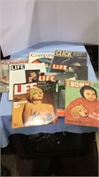 Vintage magazines, Esquire, Click, Life, John F.