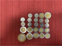 24 Mexican coins