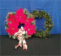 Box Poinsettia Wreath , Plain Wreath