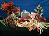 Tote Fall Decorations-Metal Leaves, Indian Corn,