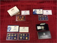 3 United States Proof Set 2007,2008,Library of