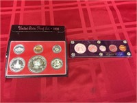 2 United States mint Proof Sets 1960 and 1976.