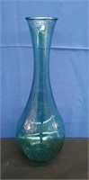 Blue Glass Vase 18"
