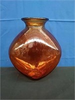Amber Glass Vase 14.5"