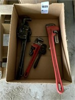 24" Pipe Wrench, 2-18" Pipe Wrenches