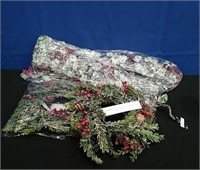 2 Boxes New- 2 Holly Berry Candle Wreath, 60"