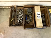 2 Boxes with Misc. Wrenches, Sockets,