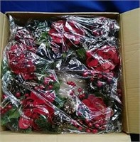 Box Red Velvet & Pine Cone Wreath