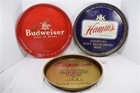 Hamm's, Stegmaier's & Budweiser Beer Trays