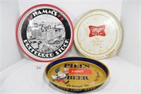 Hamm's, Piel's & Miller High Life Beer Trays