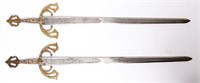 Set of 2 Matching Medieval Fantasy Action Swords