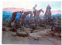 Art Original Oil ‘Arizona Sunset’ Harold Lloyd Lyo