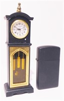 Mini Lafayette Grandfather Clock & Zippo Lighter