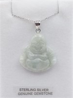 .925 Silver Chain & Smiling Buddha Pendant