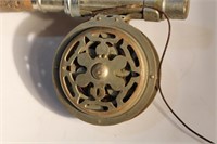 ANTIQUE FLY FISHING ROD & REEL BAMBOO