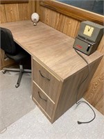 Unfinished wood desk walnut veneers 4' wide approx