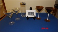 Martini Glasses and Shaker/Mixer