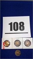4 United States Proof Set 1789 Gold Coins