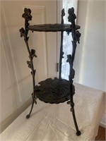 2-tier iron floral stand