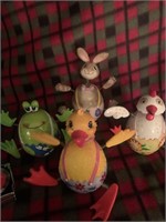 4 Fits and Floyd Bobble-Head Easter Character eggs