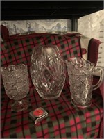 3 pieces Crystal Glass