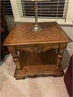Square oak lamp table 26"x26”