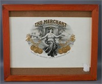 Framed 'George Levett' Cigar Box Cover