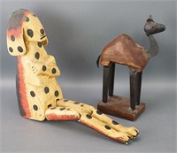 Carved Sitting Dog and Camel