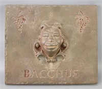 'Bacchus' Cast Metal Wall Plaque