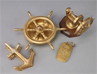 Vintage Nautical Theme Brassware