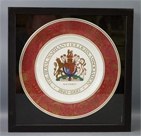 Framed Commemorative Royal Warrant Holders Plate