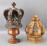 2 Crown Decorative Pieces