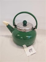 Green tea kettle w/ bird whistle