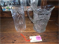 CRYSTAL PITCHER AND VASE DINGGGGG!