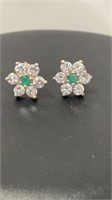 SS Emerald Earrings