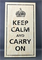 WWII "Keep Calm & Carry On"  Wall Plaque